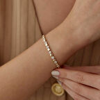 Minimal Plaka ve Taş Örüntülü Bileklik