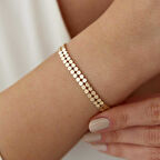 Çift Sıra Yuvarlak Desen Bileklik