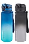 Uzspace 2'li Tritan Matara Seti 500 ml Çift Renk Softtouch FF Collection Tritan Su Matarası