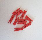 KIRMIZI KÜÇÜK DEKORATİF MANDAL 10'LU