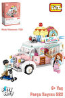 LOZ Mini Block Serisi Food Truck/Yemek Kamyonu -LZ1738 (582 Parça) Oyuncak Yapım Seti
