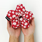 WoodyCord El Yapımı Elyaf Dolgulu Papatya Pofuduk Scrunchie Toka 