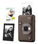Fujifilm Instax Mini LiPlay Hybrid Deep Bronze Fotoğraf Makinesi-20'li Film ve Çerçeve Hediye Seti