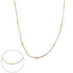 Çelik Zincir Altın Kaplama Dorika Toplu Model 1 MM - ZN-250