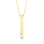 Altın Kaplama  Oval Uzun Erkek Kolye 60 cm  EKLY-108