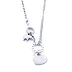 316L Çelik Kalp Kadın Kolye KLY-585