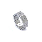 Taşlı Çelik Yüzük Alyans Sekizgen YZK-316