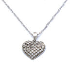 Kalpli Zirkon Taşlı Gümüş Kolye GK-158