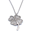 Zirkon Taşlı Yonca Gümüş Kolye GK-217