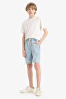 Erkek Çocuk Esnek Belli Jean Şort