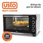Usto 2105 Airfry Özellikli 50lt Multi Cooker Midi Fırın Beyaz