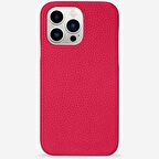 iPhone 13 Pro Max Flotur Deri Kılıf - Fuşya