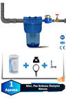 Atlantis Daire Bina Girişi 5 İnch 1 Aşama Su Arıtma Yumuşatma Cihazı(KOKU,KLOR ÖNLEYİCİ SET)
