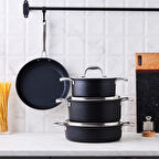 Karaca Biodiamond Pro Indüksiyon Tabanlı 7 Parça Tencere Seti