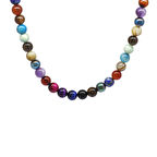 Tesbihane Küre Kesim Çakra Doğaltaş Kombinli Kadın Başarı Kolyesi