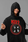 Kiss Rock Metal Baskılı Unisex Oversize Müzik Grubu Hoodie