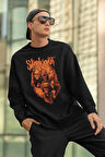 Slipknot Müzik Grubu Baskılı Unisex Oversize Sweatshirt