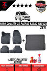 FORD COURİER 2023 3D Havuzlu Paspas & Bagaj Havuzu Set