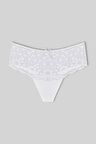 HNX 3'lü Yüksek Bel Önü Dantel String Kadın Külot