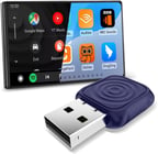 Mini Ultra iPhone ve Android için Kablosuz Adaptör Kablolu CarPlay ve Android Auto'ya Kablosuz Dönüştürür, Tak ve Kullan, Arabalarla Uyumlu