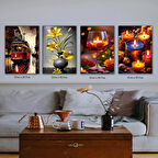 mum kadeh saksı çiçek istiklal caddesi tabela HD baskılı 4lü kumaş baskı tablo resim