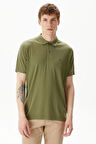Erkek Classic Fit Kısa Kollu Polo - Yeşil | S