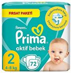 Prima Bebek Bezi 2 Beden 4-8 Kg 216'lı (72X3)