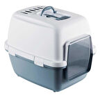 Cathy Kapalı Kedi Tuvalet Mavi 56x40x40cm