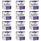 Schesir Doğal Tavuk Etli Sığır Etli ve Pirinçli Yetişkin Kedi Konservesi 85 Gr (12 Adet)