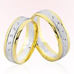 Sarı Beyaz Altın Alyans 8006