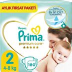 Prima Premium Care 2 Numara Yenidoğan 180'li Bel Bantlı Bez