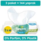 Pampers Harmonie Aqua Islak Bebek Mendili (3 paket = 144 Islak Mendil)