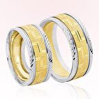 Sarı Beyaz Altın Alyans 8007