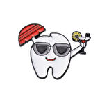 Eğlencili Diş Desenli Medikal Broş P0659