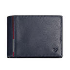 Erkek Cüzdan & Kartlık 41263323 Roncato Boston Small Horizontal Wallet With Coins Pocket Navy Blue