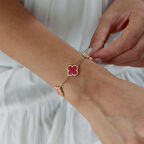 Beşli Mercan Yonca Cleef Bileklik