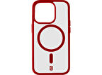 Pop Magsafe iPhone 15 Pro Telefon Kılıfı Kırmızı 