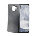 Celly Ghost Samsung Galaxy S9 Deri Görünümlü Kılıf Siyah