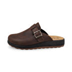 FlyFlot  Erkek Terlik/ Panduf ( Ev ) 52 722 UL Fly Flot LEATHER MAN SLIPPER 2507-Dark Brown