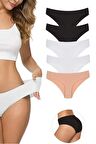 Kadın Lazer Kesim Dikişsiz Esnek Iz Yapmayan Toparlayıcı 5'li 5 Adet Külot