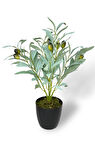 Yapay Zeytin Ağacı Saksıda 40cm 5 Dallı 10 Meyveli Pastel Yapay Çiçek Artificial Olive