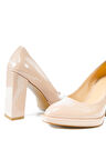 Kristen Krem Rugan Platformlu Rahat Kadın Ayakkabı