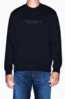 Erkek Regular Fit Kabartma Yazı Logolu Sweatshirt - Lacivert | M