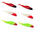 PROFISHER 6 Adet Simli Silikon Yapay Balık 7cm 2,56gr