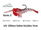 PROFISHER TPR Fosforlu Silikon Sahte Yem 5 cm 7 gr 5 Eklem