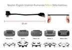 DJI Mavic Pro Uzaktan Kumanda İçin Mikro Data Veri Kablosu Naylon Örgülü 