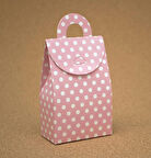 HEDİYE ŞEKER KUTUSU PEMBE PUANLI