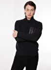 İce Play Dik Yaka Normal Düz Siyah Erkek Kazak 23IU1M0A0129502_MAGLIA LUPETTO