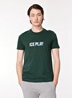 İce Play Bisiklet Yaka Düz Koyu Yeşil Erkek T-Shirt 23IU1M0F013P400_t-shirt JERSEY