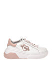 Love Moschino Beyaz - Pembe Kadın Deri Sneaker JA15105G1HIA110E